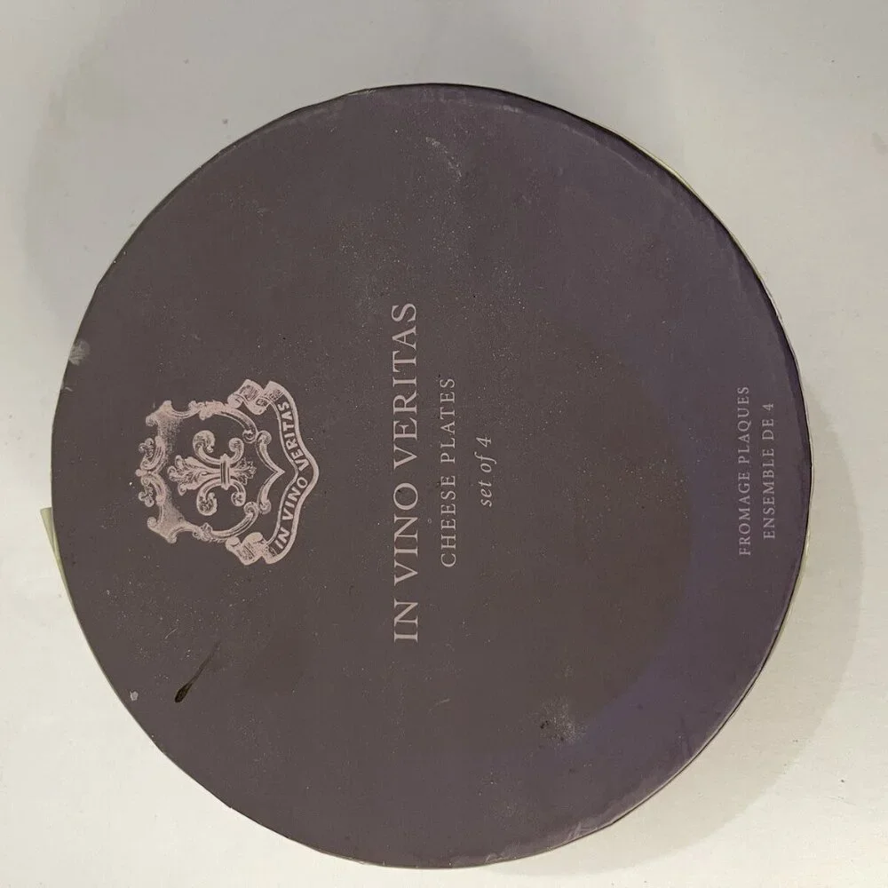 Set of 4 Wine Cheese 6” Plates Restoration Hardware 2010